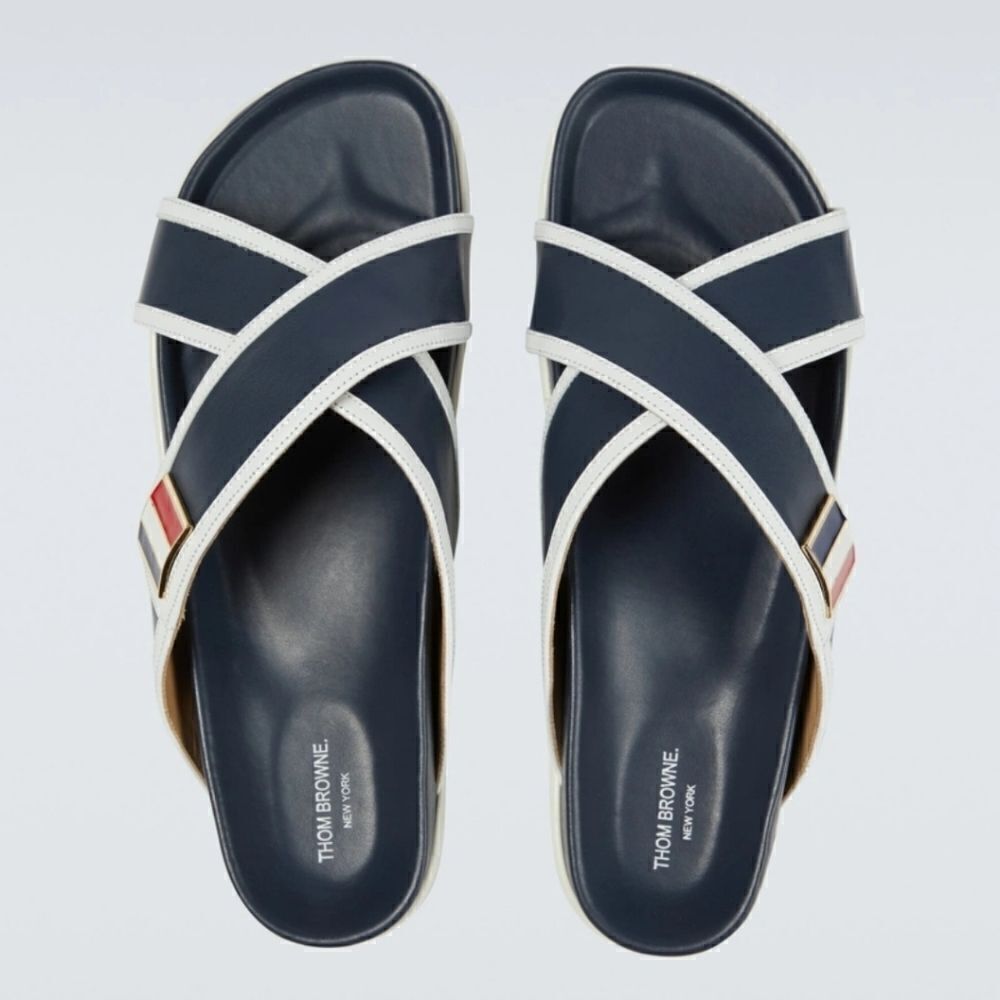 Thom Browne sandals w/RWB enamel buckle size 9 New